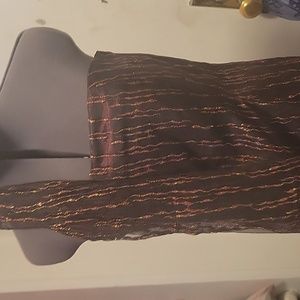 Bronze strapless sequin dress